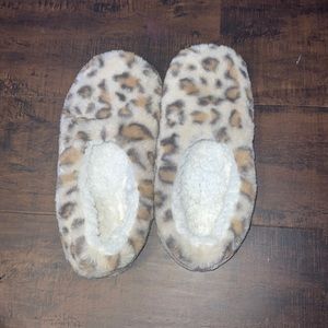 Cheetah Print Soft Slippers